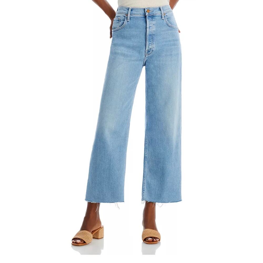 MOTHER Light Blue Wide Leg Flare Jeans